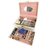 A quantity of costume jewellery and effects, to include a silver cameo set dress ring, silver filigr