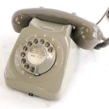 A 1984 vintage GPO/BT two tone dolphin grey telephone, with Arabic dial surround.