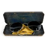 A pair of World War Two RAF Mark VIII aircrew sunglasses, in original box.