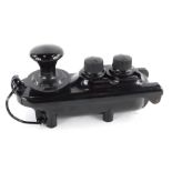 A Lancaster Bomber Bath shaped Bakelite Morse code key.