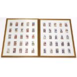 A set of Player's cigarette cards, The Story of Naval Dress. (50 in two frames)