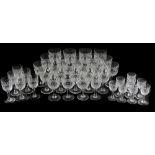 A suite of Thomas Webb cut glasses, various sizes, to include wine glasses, sherry, etc.