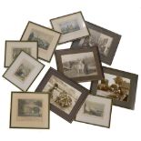A collection of 19thC and later prints, to include Stone Bow Lincoln, Lincoln from the Castle, Sudbr