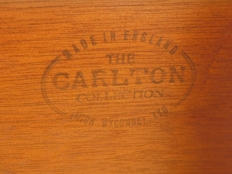 A mahogany Carlton Collective serpentine fronted sideboard, a small chest, an oak kitchen chair with - Image 2 of 2