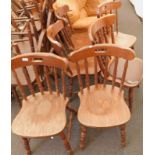 A quantity of pub type slat back chairs. (6) The upholstery in this lot does not comply with the 198