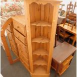 A collection of furniture, to include a pine six drawer chest, 140cm high, 56cm wide, 41cm deep, a p