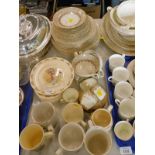 Various part tea and dinner wares, to include Royal Doulton cups and saucers, Bunnykins plate, comme