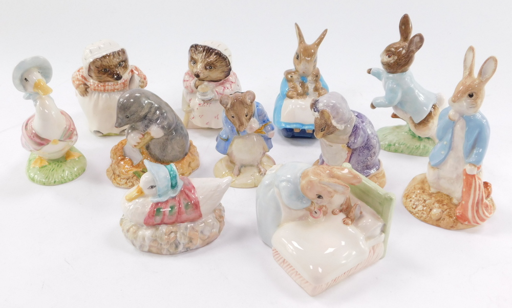 A selection of Beatrix Potter figures by Royal Albert, including Peter Rabbit, Mrs Rabbit and Bunnie - Image 4 of 4