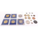 A group of coins, to include three pences, cartwheel penny, etc. (a quantity)