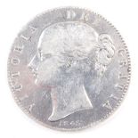 A Queen Victoria young head silver crown 1845.
