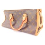 A Louis Vuitton monogram canvas Popincourt handbag, with tan leather trim and handle, with a central