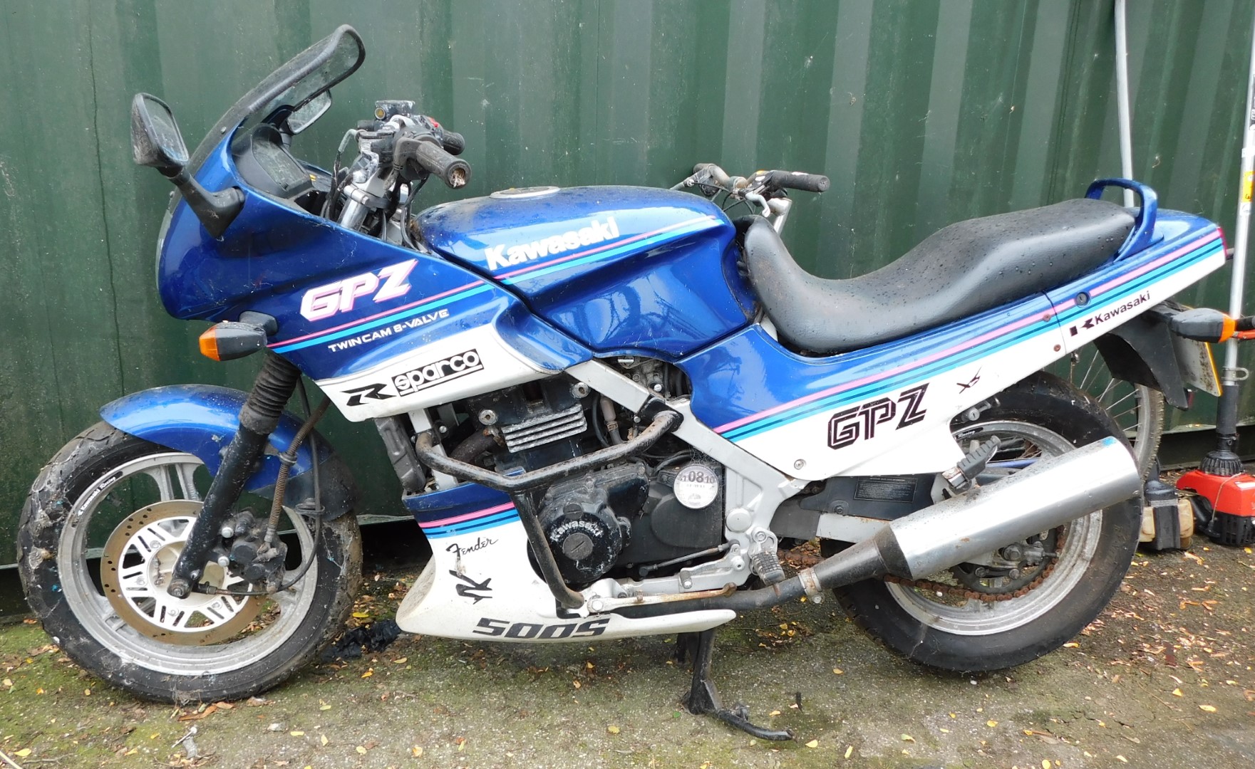 A Kawasaki GPZ500 S motorbike, Registration G36 CRD, having 18276 miles, MOT expired 30/09/11.