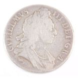 A William III silver crown 1695.