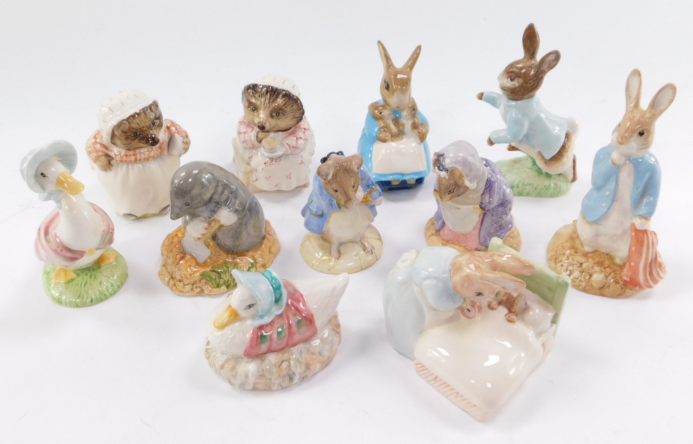 A selection of Beatrix Potter figures by Royal Albert, including Peter Rabbit, Mrs Rabbit and Bunnie - Image 3 of 4