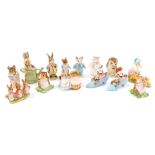 A selection of Beatrix Potter figures by Royal Albert, including The Old Woman That Lived In A Shoe,