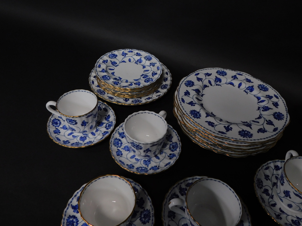 A Spode blue and white porcelain part tea service decorated in the Colonel pattern, comprising teapo - Image 3 of 4