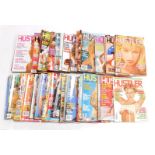 Forty five Hustler glamour magazines.