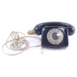 A GPO Silver Jubilee black dial telephone, to commemorate the Silver Jubilee of HM Queen Elizabeth I