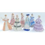 Seven Wedgwood porcelain figures, limited edition, for Spink., comprising The Coronation Ball., Chri
