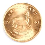 A South African full Krugerand 1980, 34g.