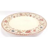 A Victorian Newark pattern transfer printed oval meat plate, with drain well, 55cm.