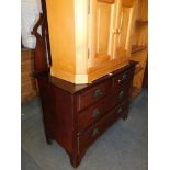 An Art Nouveau mahogany dressing table, stamped Rdg No 528240.