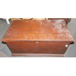 A Victorian elm blanket chest.