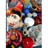 Oriental wares, to include teapots, Sake bowls, oil dispensers, calligraphy set, lacquer chopstick b