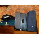 Modern canvas travel cases, Adidas Sports bag, etc. (a quantity)