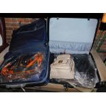 Two suitcases and contents of bags and satchels. (a quantity)