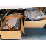 Gent's clothing, to include trousers including cords, ties, scarves, etc. (3 boxes)