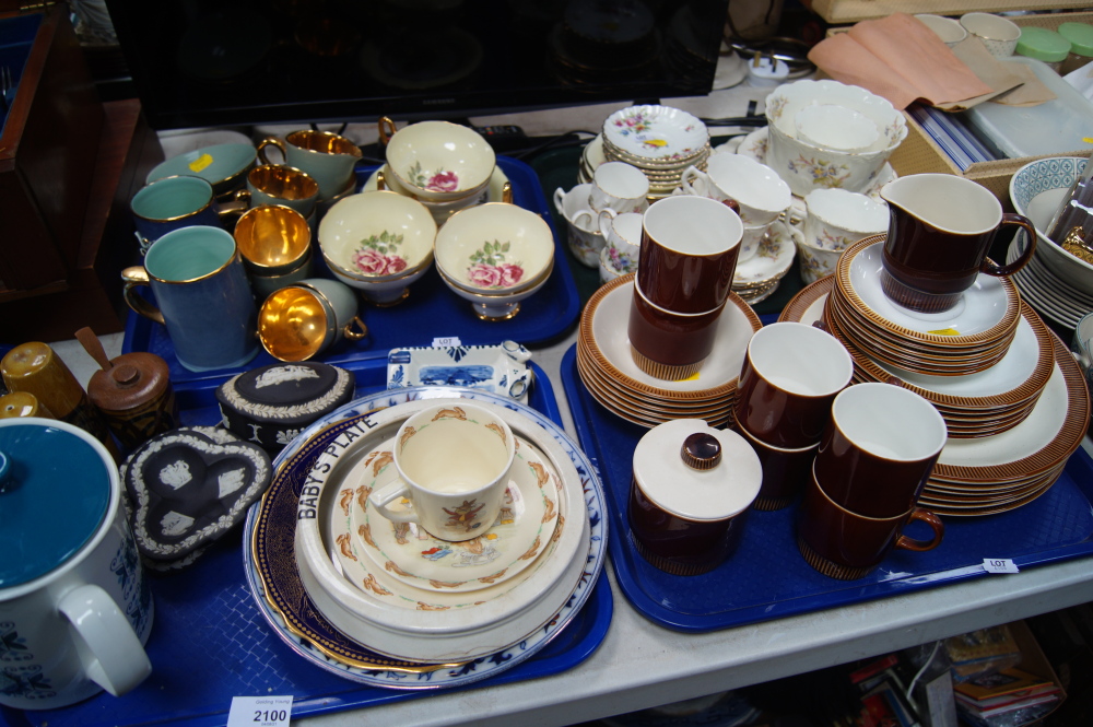 Decorative china and effects, to include Minton's Marlowe pattern coffee cans and saucers, other par