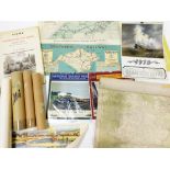 A group of steam railway related ephemera, to include the map of London and South Western railway sy