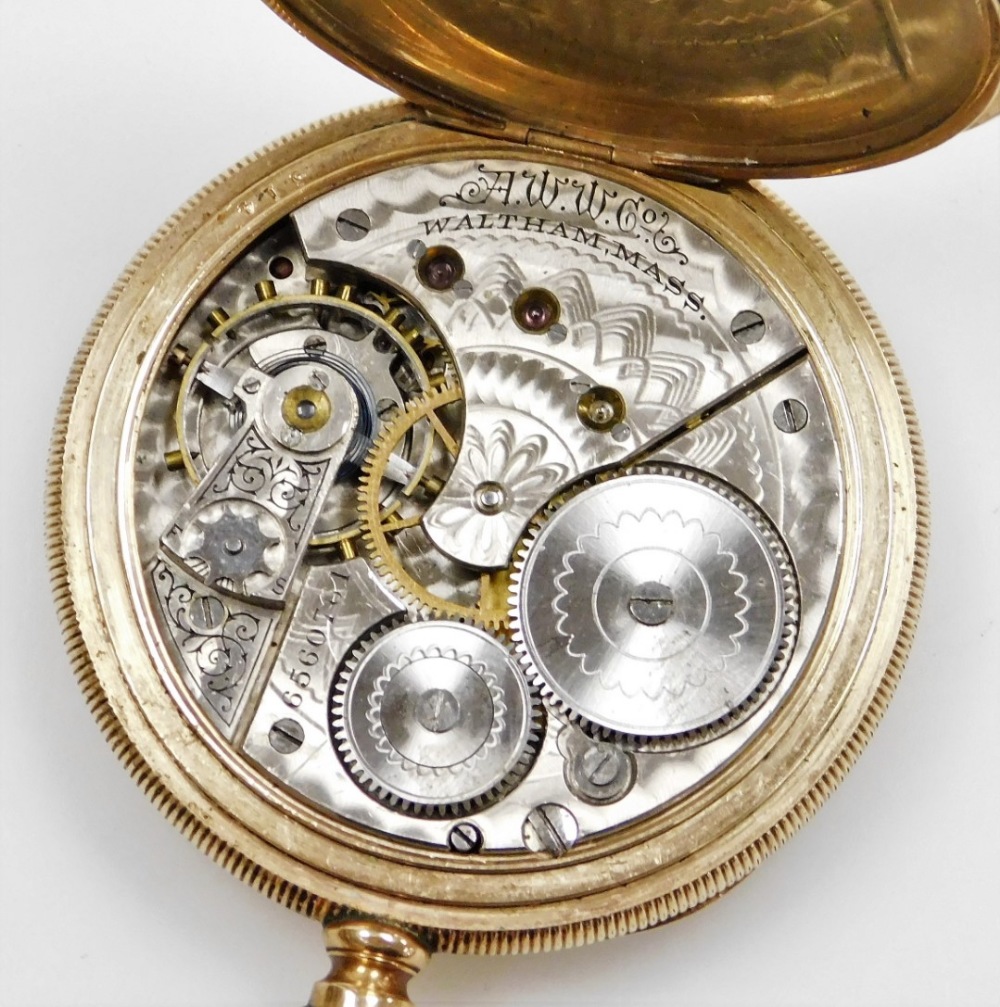 A collection of eleven pocket watches, to include seven gold plated examples by Elgin, Dennison, Wal - Image 11 of 23