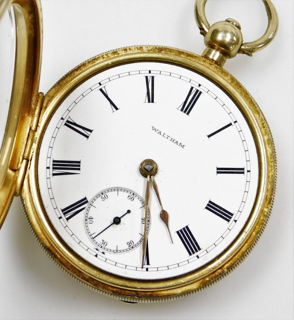 A collection of eleven pocket watches, to include seven gold plated examples by Elgin, Dennison, Wal - Image 2 of 23