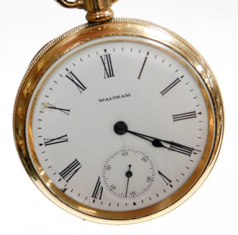 A collection of eleven pocket watches, to include seven gold plated examples by Elgin, Dennison, Wal - Image 8 of 23