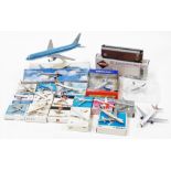 A group of aviation models, to include Salsaa Britannia Tui Boeing 747 the automobile Thai Airways D