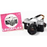A Leitz Leica flex camera and instruction book.