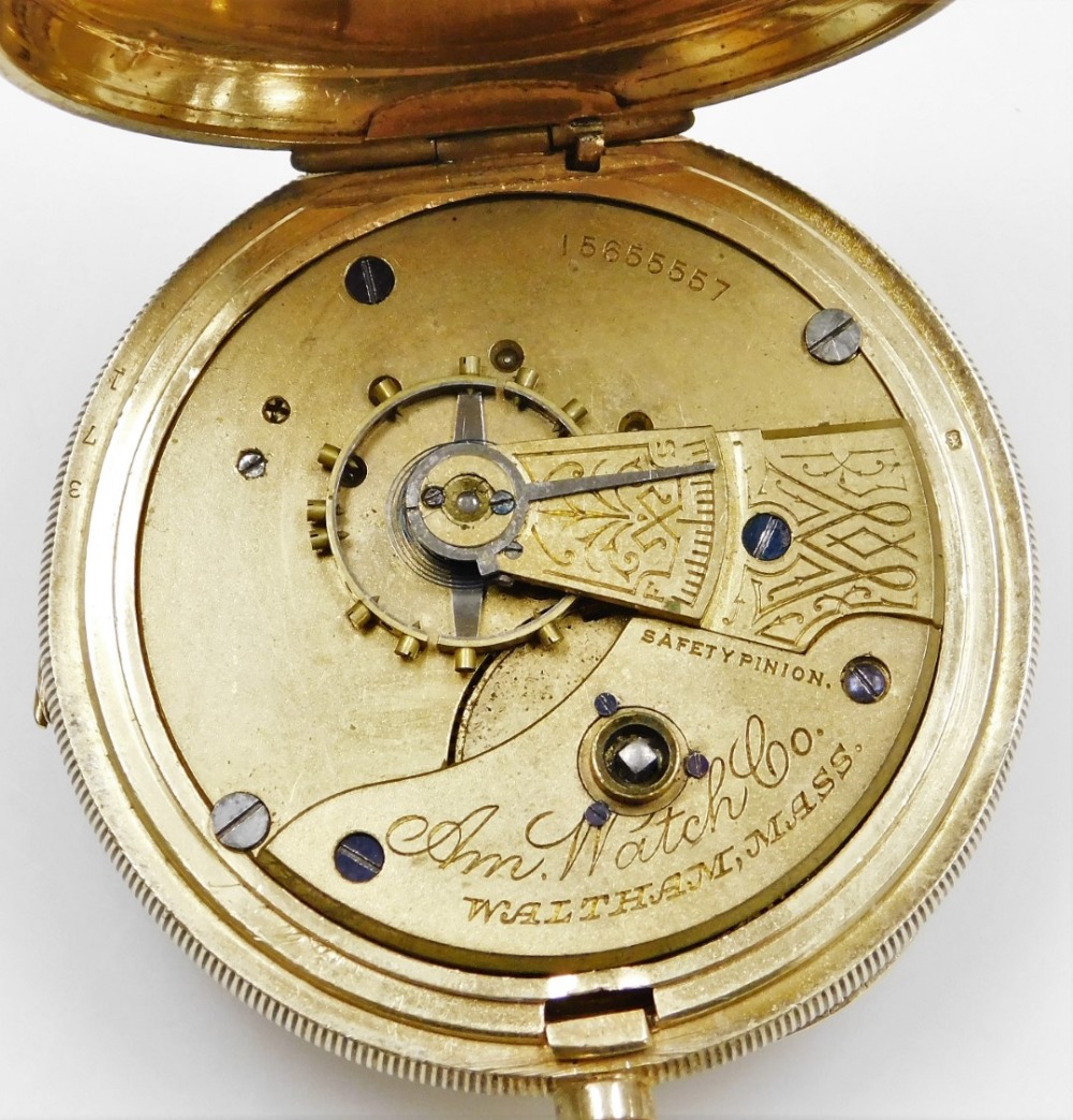 A collection of eleven pocket watches, to include seven gold plated examples by Elgin, Dennison, Wal - Image 3 of 23