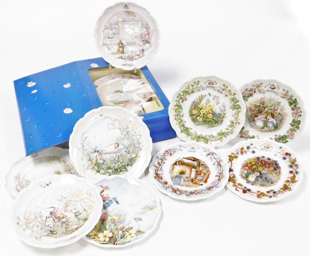 Various collectors china, to include Royal Doulton Brambly Hedge collection collectors plates, Sprin