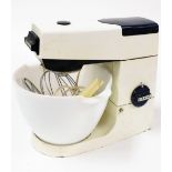 A Kenwood Chef kitchen mixer and accessories.