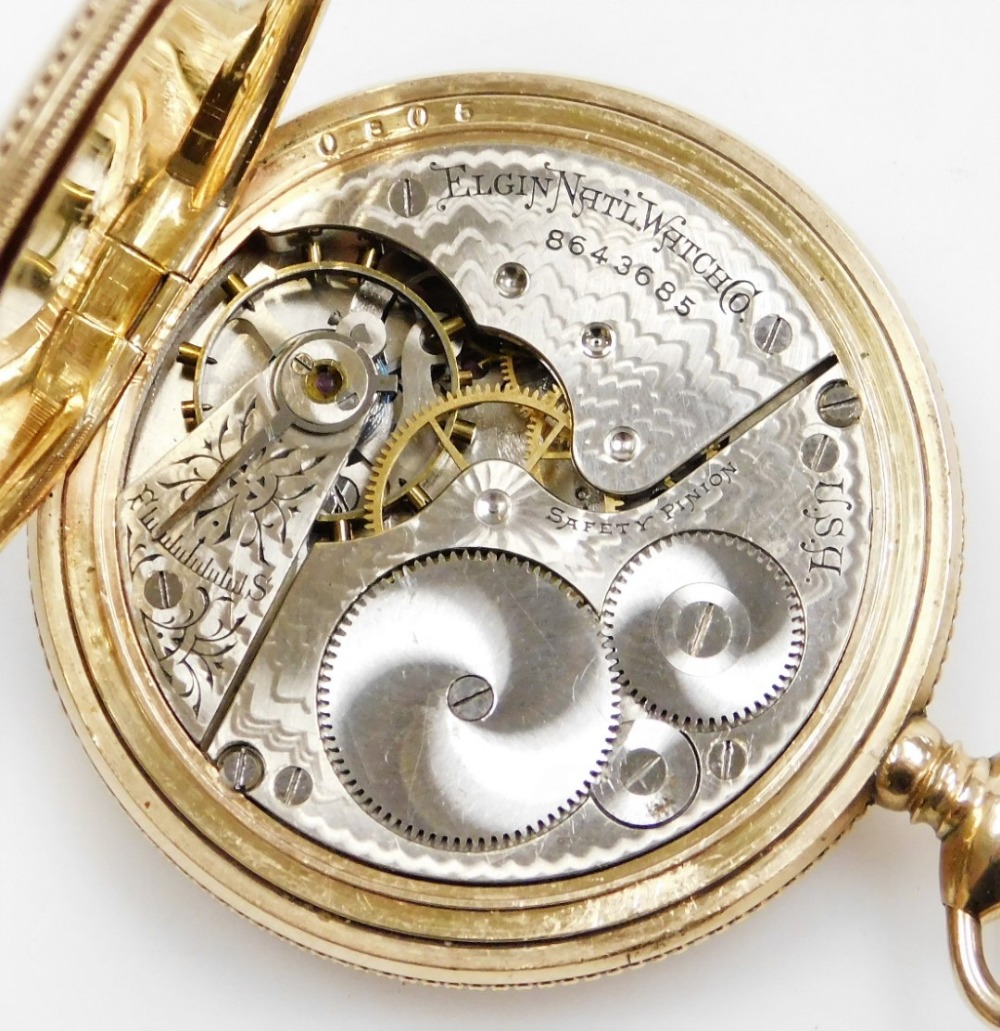 A collection of eleven pocket watches, to include seven gold plated examples by Elgin, Dennison, Wal - Image 13 of 23