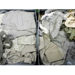 A group of RAF khaki clothing, to include casual shirts, trousers and socks, contained in one case.