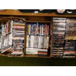 Three boxes of various DVDs, to include some blu-rays of films within the last ten - twenty years, L