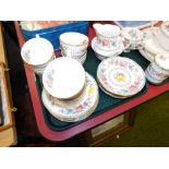 Royal Grafton Malvern pattern part service, including tea pot, serving plate, milk jug, sugar bowl,