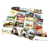 A group of modern postcards, depicting various country scenes, UK and abroad, country houses, carria