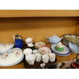 Various part dinner wares, to include Spode fruits and gilt decorated plates by M Edge, a Copeland S