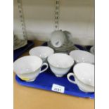 A Royal Doulton Berkshire pattern part tea service, comprising six various cups, four saucers, four