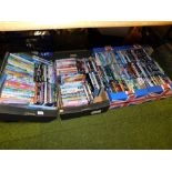 Various DVDs, comedy, Peter Kay, Allo Allo, Annie, other feature films, etc. (4 boxes)