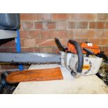 A Stihl 041AV petrol chainsaw.